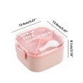 thumbnail image 2 of Ohufall Food Grade Double Layer Insulated Lunch Box Microwave Safe Leak Proof Work Lunch Box For Office Workers Kids, 2 of 7