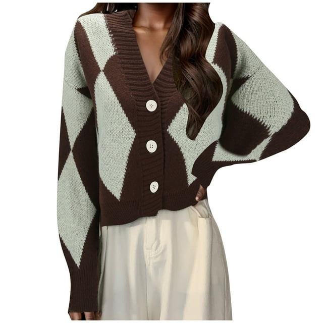Cardigan pour Femmes Style Coréen Décontracté Col en V Tricoté Printemps Automne Style Léger Confortable Design Élégant