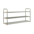 thumbnail image 6 of Somerset Home 3-Tier Stackable Shoe Rack Organizer - 40.9"x21.2" Shoe Shelf Organizer for 15 Pairs Sneakers, Heels, Boots (Gray), 6 of 8