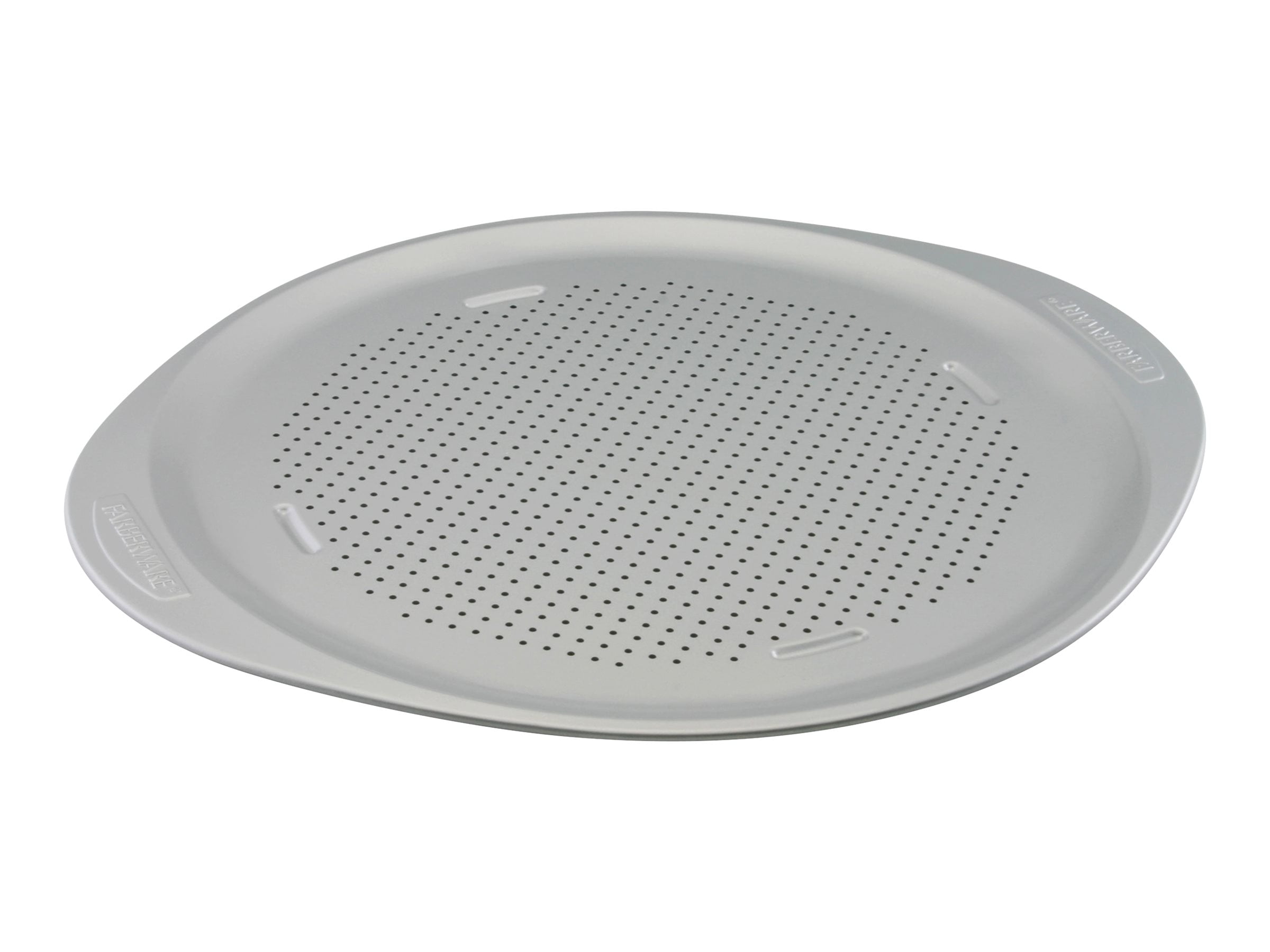 Farberware GOLDENBAKE 15.5 Inch Nonstick Perforated Pizza Pan, Dishwasher Safe and Oven Safe to 450°F, Light Gray