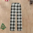thumbnail image 2 of JJHGVB Flannel Pajama Pants Women Plaid Pajama Pants Lounge Pants Womens Lady Pants Comfy Pants Fuzzy Lounge Pants Wide Leg Cotton Pants for Women Black L, 2 of 5