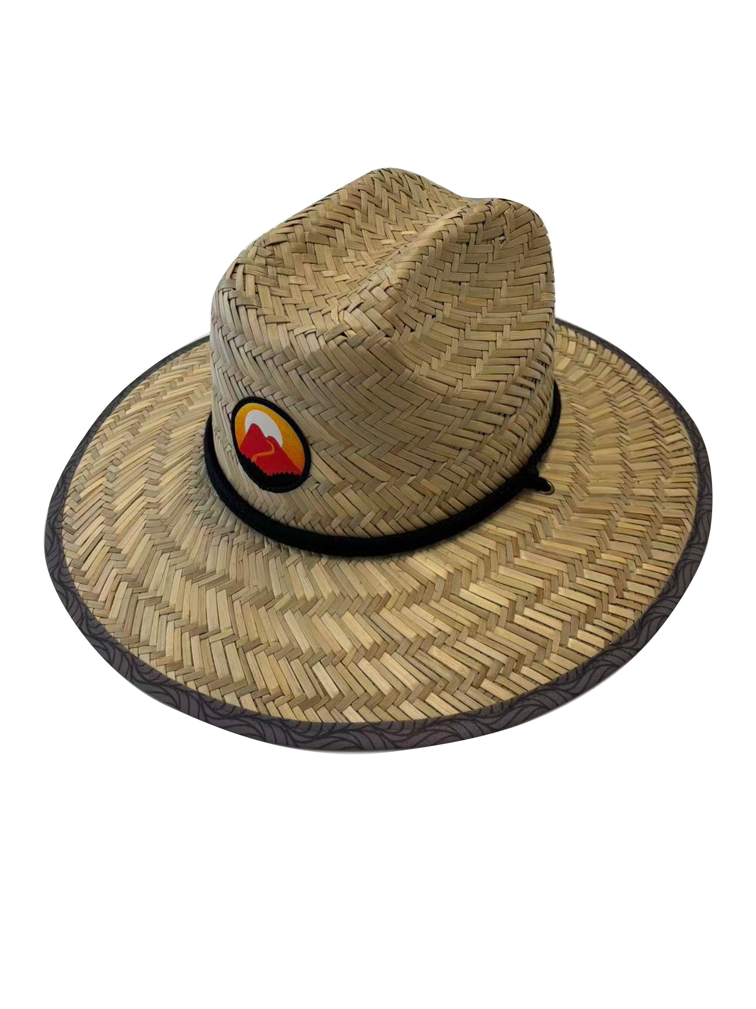 Ozark Trail Men's Wide Brim Straw Hat, Taupe
