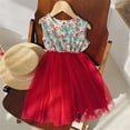thumbnail image 5 of ITSAME Girls Casual Dress, Crewneck Sleeveless Waist-Cinching Summer Fashion Puffy Tulle Dress Red 3-4T, 5 of 5