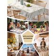 thumbnail image 5 of Green Leaves Table Cloth, Waterproof Tablecloth for Rectangle Tables, Retro Botanical Leaf Minimalist Art Reusable Washable Fabric Table Cover for Restaurant Kitchen Dining Tables 60"x120", 5 of 9