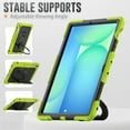 thumbnail image 4 of Case for Samsung Galaxy Tab S10 FE+ Plus 13.1 inch 2025, 360 Rotating Stand Handle Pencil Holder Shoulder Strap Heavy Duty Shockproof Cover, Lime, 4 of 7