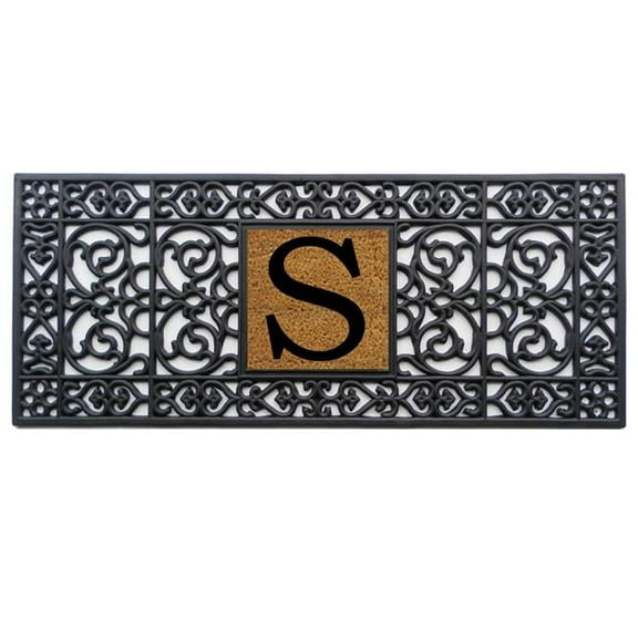 Calloway Mills Rubber Monogram Outdoor Doormat 17" x 41" (Letter S)