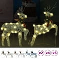 thumbnail image 3 of vidaXL Gold Christmas Reindeers Decoration, 3 of 21