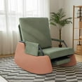 thumbnail image 3 of Home Rocking Recliner Chair for Adults, Modern Upholstered Plush Seating Glider Recliner Chair with Side Pocket, Three Levels of Adjustment, Modern Nursery Accent Sofa Chairs, 3 of 9