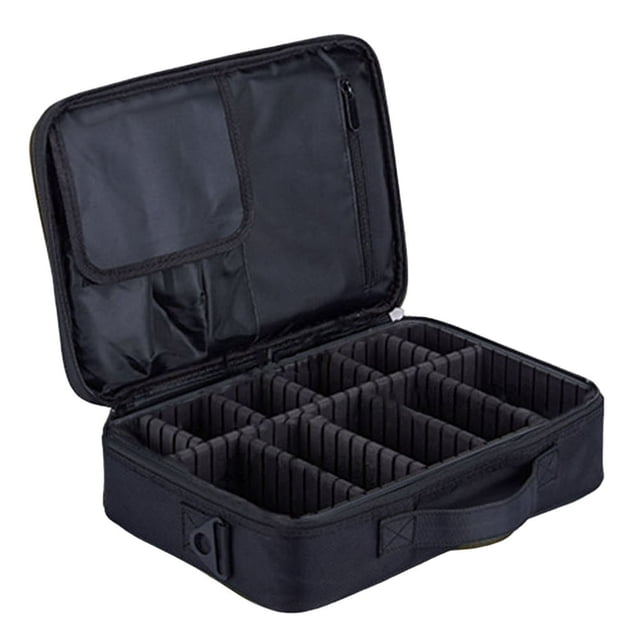 Étui Cosmétique Grande Capacité Portable Oxford Drap Artiste Sac de Rangement avec Diviseurs Réglables pour les Femmes
