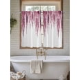 thumbnail image 4 of Pink Bathroom Window Curtain, Summer Botanical Leaves Watercolor Light Filtering Coffee Kitchen Curtains, Bedroom Living Room Curtains 2 Panel 84"x45", 4 of 6