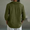 thumbnail image 4 of Fancifize 3/4 Sleeve Shirts for Women Lapel Casual Tops Trendy Spring Trendy Outfits Summer Beach Vacation Clothes, 4 of 5
