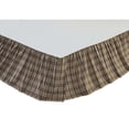 thumbnail image 3 of VHC Brands Wyatt Bedding Accessory, Queen Skirt 60x80x16, Plaid Tan, 3 of 5