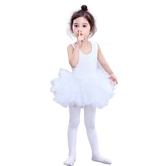 Traje de ballet para niños, traje de práctica de danza del cisne para niñas, traje de baile para festivales, falda de ballet para actuación