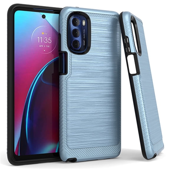 For Motorola Moto G Stylus 4g 2022 XT2211DL Lining Cover Phone Case Tempered Glass - Blue