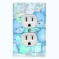 thumbnail image 1 of Metal Light Switch Wall Plate Outlet Cover (2 Teddy Bears Blue Teal With Love Heart Balloon Flower - Single Duplex), 1 of 2