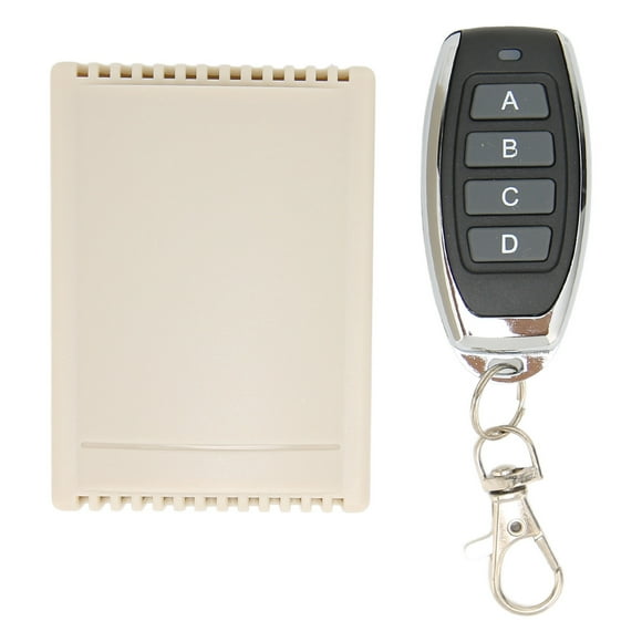 Control remoto inalámbrico RF de 433 MHz, 10 A, 4 canales, interruptor de relé para puerta eléctrica, control industrial, 12 V