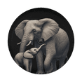 thumbnail image 3 of Lotusprinthandmade Elephant Mom and Kid Family Spare Tire Cover With Backup Camera Hole (30 in), 3 of 7