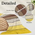 thumbnail image 6 of Yellow Brown Queen Size Pillow Cover, Pillowcase Protectors with Zipper, Breathable Decorative Throw Pillow Case Cover, Farmhouse Wood Grain Vintage Striped Pillow Shams for Couch Sofa 20x30Inch, 6 of 8