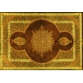 thumbnail image 1 of Ahgly Company Indoor Rectangle Medallion Yellow Traditional Area Rugs, 3' x 5', 1 of 4