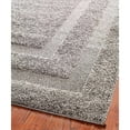 thumbnail image 3 of SAFAVIEH Florida Mason Bordered Shag Area Rug, Grey, 5'3" x 7'6", 3 of 7