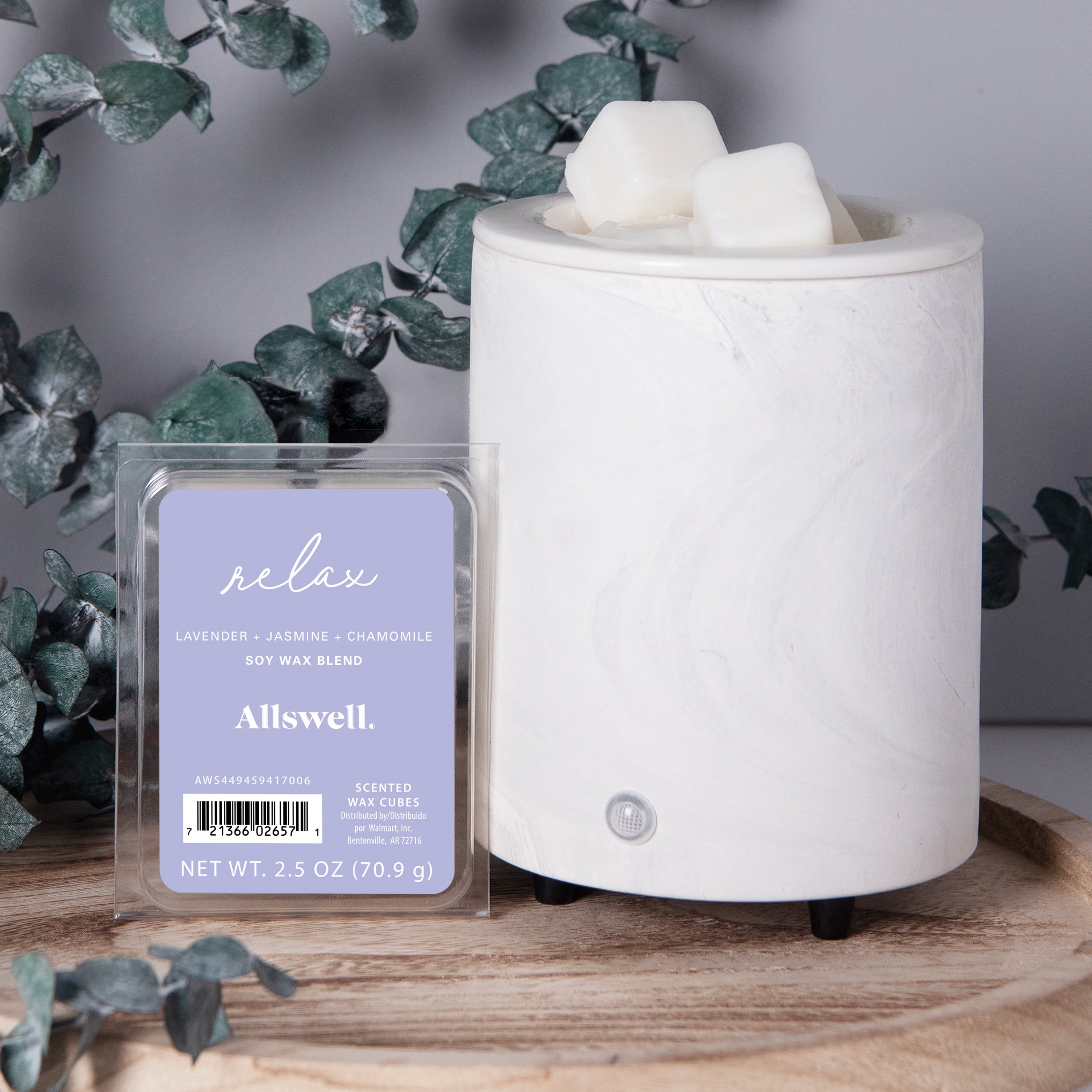 Allswell Relax Wax Melts 6-Cube Lavender Jasmine Chamomile Soy