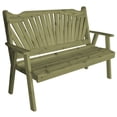 thumbnail image 5 of Kunkle Holdings, LLC Pine 4' Fanback Garden Bench Olive Grey, 5 of 5