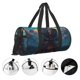 thumbnail image 3 of Fotbe Starry Sky Moon Wolf Leader Bolsa Deportiva de Lona Plegable con Estampado, Bolsa de Gimnasio con Bolsillo Seco/Húmedo, Bolsa de Viaje Ultraligera de Gran Capacidad, 3 of 6