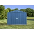 thumbnail image 3 of Arrow Elite 10 x 12 x 8 ft Blue Grey Steel Storage Shed, 3 of 17