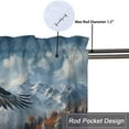 thumbnail image 5 of Eagle Printed Window Curtains Valances Flying Bird Winter Forest Wildlife Animal Rod Pocket Window Valance for Living Room Bathroom Bedroom Kitchen 54 by 18 in, 1 Panel, 5 of 6