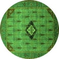 thumbnail image 1 of Ahgly Company Indoor Round Oriental Green Industrial Area Rugs, 3' Round, 1 of 4