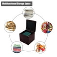 thumbnail image 4 of Giantex Seat Cube with Storage Space, Ottoman Made of Artificial Leather & Wood, Upholstered Ottoman, Brown, 4 of 9
