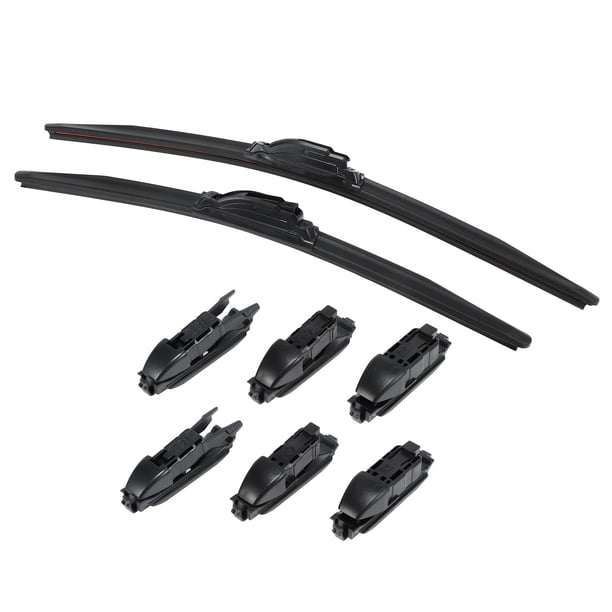 Auto Delantero Parabrisas Limpiaparabrisas Hojas Kit para Gancho Brazo Superior Pellizco Candado 20"+18" Unique Bargains limpiaparabrisas