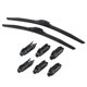 thumbnail image 1 of Auto Delantero Parabrisas Limpiaparabrisas Hojas Kit para Gancho Brazo Superior Pellizco Candado 20"+18" Unique Bargains limpiaparabrisas, 1 of 6
