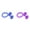 Purple and Blue, variant on Elastic Rope 10 lbs 11.61 Inch for Upper Body Workout, Adjustable Resistance Band for Chest Back Shoulder Training, Physical Therapy Pull Rope for Yoga Pilate, Strength Training, Blue