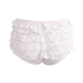thumbnail image 4 of DHFJKG Women's Lace Trim Shorts Summer Layered Ruffle Trim Bloomers Shorts Cute Mini Pumpkin Pants Solid Color Low Rise Versatile Bottoms, 4 of 5