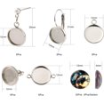 thumbnail image 2 of 60pcs Stainless Steel Flatback Glass Cabochons Bezels Blank Tray Dome Cabochons Setting Kit for Jewelry Making Earring Findings DIY, 2 of 7