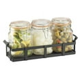 thumbnail image 2 of Cal Mil 3335-13 3 Small Jar Condiment Holder Flat - Black, 2 of 2