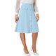 thumbnail image 4 of FALDA A-LINE CON BOTONES PARA MUJER INSPIRADA CHIC, LARGA HASTA LA RODILLA, PARA TRABAJO Y OCASIONES FORMAL, TALLA XS, AZUL, 4 of 6