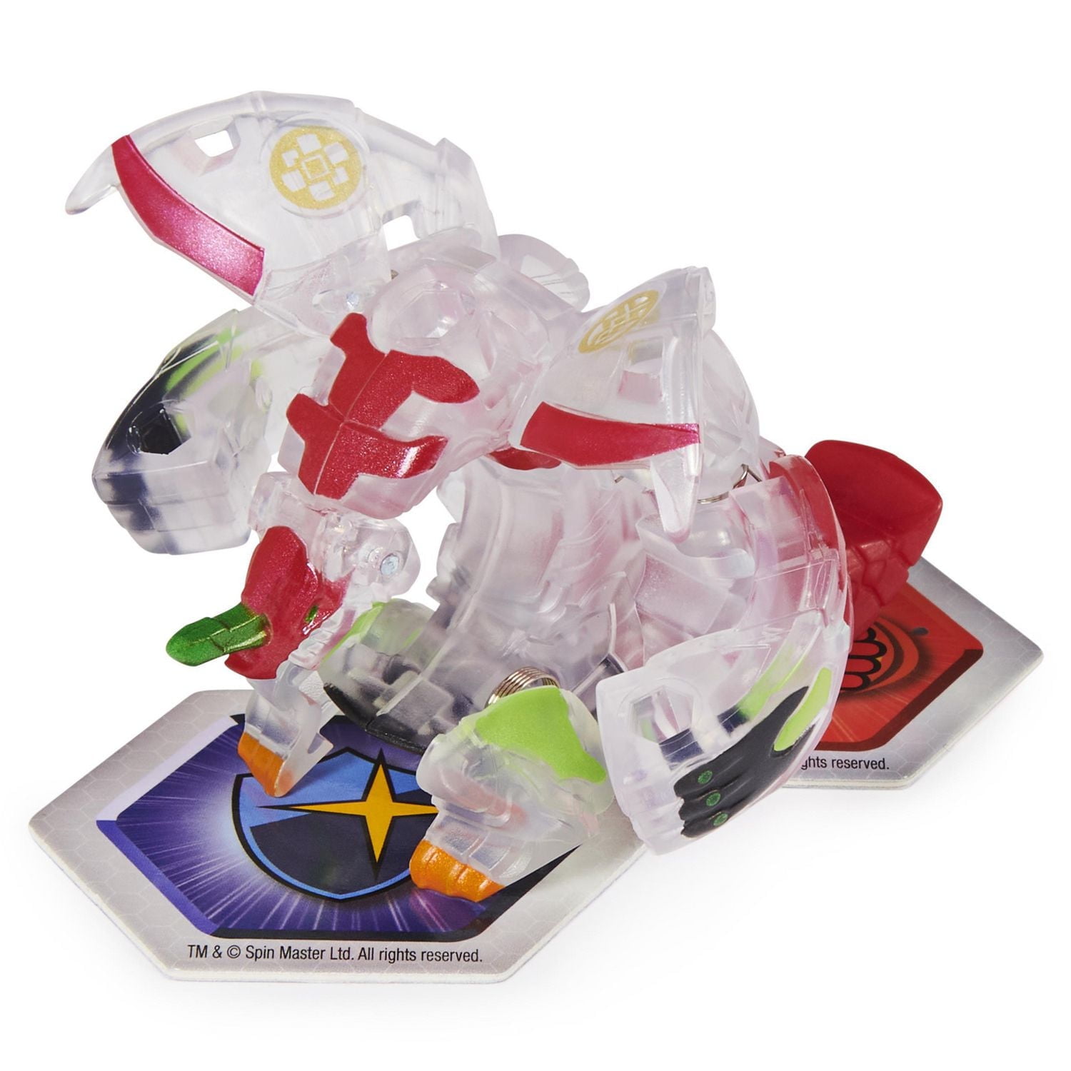 Bakugan, Fused Diamond Dragonoid x Tretorous, 2-inch Tall Armored Alliance Collectible Action Figure and Trading Card