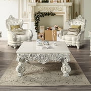 ACME Adara Square Coffee Table in Antique White