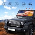 thumbnail image 6 of Fuzoiu American Flag And Baseball Print Car Windshield Sun Shade,Block Uv Rays Sunshade,Foldable Front Window Sun Visor Protector for Car,SUV,Truck-Keep Vehicle Cool-American Flag And Baseball, 6 of 8
