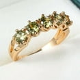 thumbnail image 2 of EOEMY Olive Green Single Row Cz Bands 925 Silver 3mm Women'S Engagement Ring Size 6-10, 2 of 4