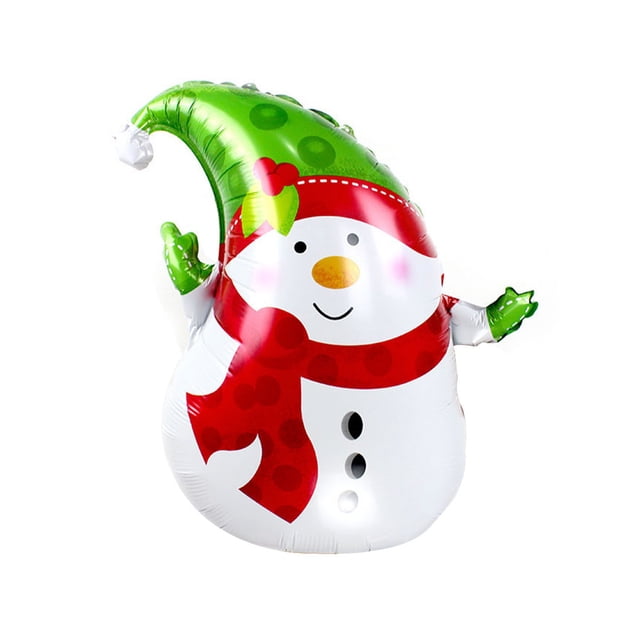 5 globos grandes de papel de aluminio de Navidad, Feliz Navidad, Papá Noel, reno, muñeco de nieve, copo de nieve, árbol de Navidad, decoración de globos, tema de invierno, cumpleaños, baby shower, suministros de fiesta navideña Sailing Electrónica