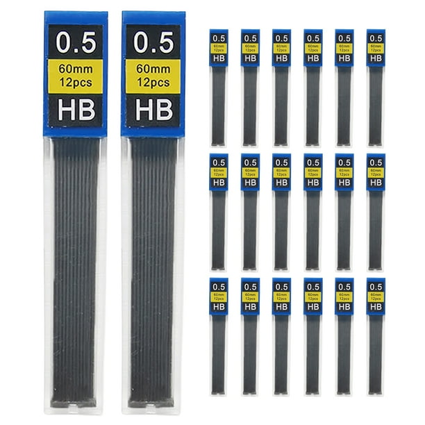 20 cajas de recambios de mina para portaminas de 0,5 mm para escritura suave, para uso escolar y de oficina