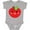 AC-Heather Grey, variant on Smiling Apple Boys or Girls Baby Bodysuit