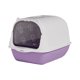 thumbnail image 3 of Caja de arena para gatos con capucha Bandeja de arena para mascotas con capucha Inodoro grande para gatos Desmontable Duradero Púrpura, 3 of 8