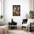thumbnail image 3 of Framed Canvas Wall Art Tropical Leaves Botanical Print for Living Room Decoration - 24"x36" BLACK, 3 of 8