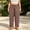 0_ Brown, variant on Womens Split Hem Casual Pants, Drawstring Waist Relaxed Cut, Textured Woven Fabric with Side Slit Detail for Vacation Fashion Look Red XXL