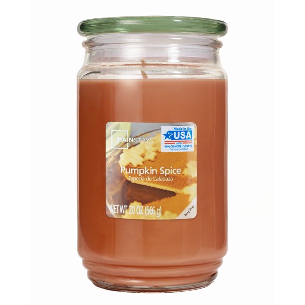 Mainstays Pumpkin Spice SingleWick Jar Candle, 20 oz.