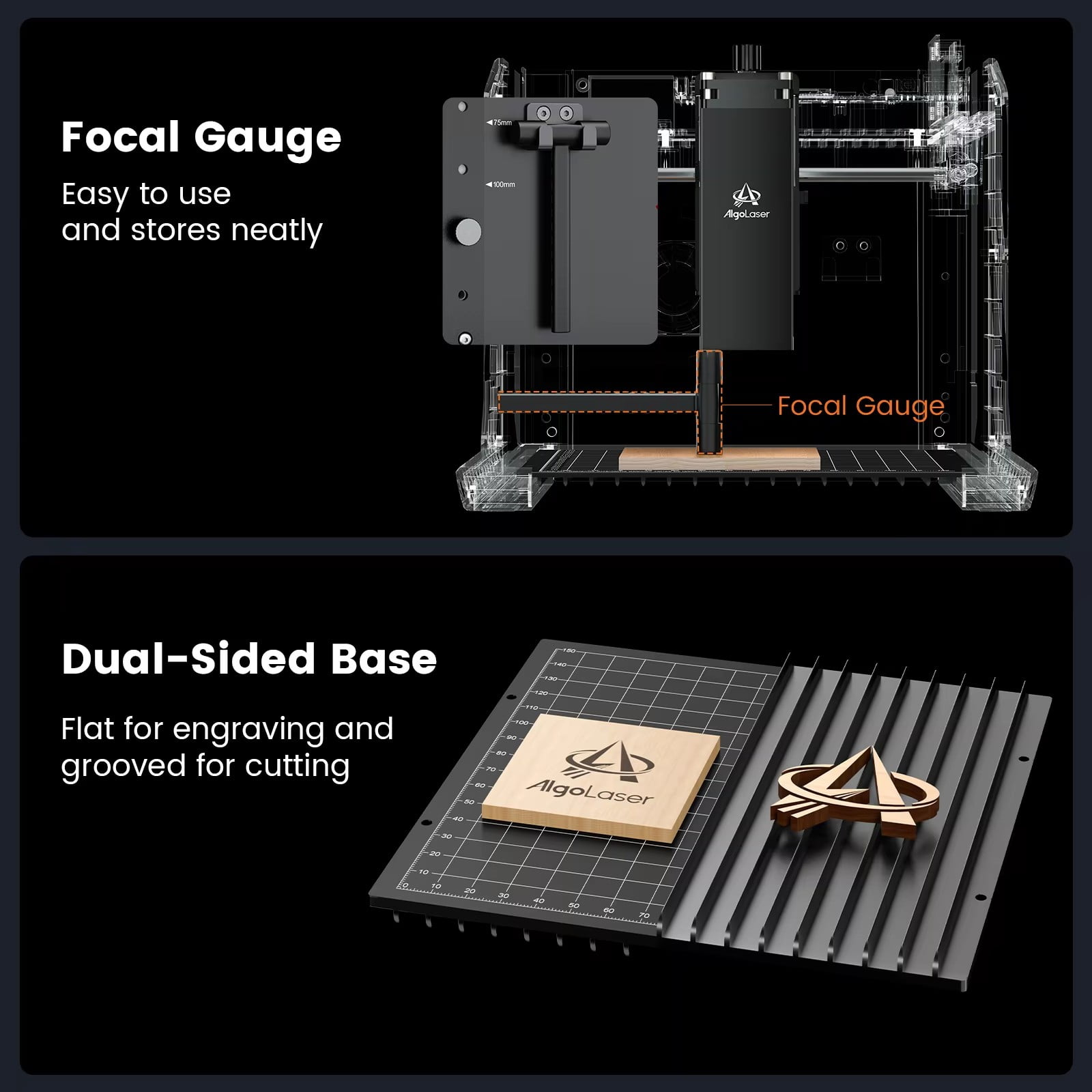 Algo DIY KIT Engraver, 5W Output Power Engraving and Cutting Machine Support WiFi APP Control, Higher Accuracy Cutter Engraver for Wood, Leather, Acrylic, Glass etc